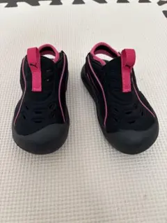 PUMA ベビーサンダル ブラック/ピンク14cm