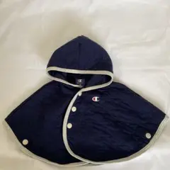 Champion フード付きポンチョ 70 ネイビー