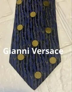 Gianni Versace シルクネクタイ ドット　ジャガード織　イタリア製