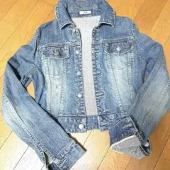 【美品】デニムジャケット 指先見えるロングスリーブ M