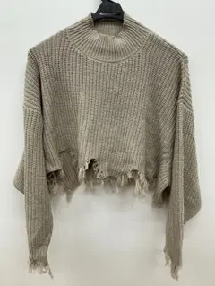 クロップド丈 トップス ニット