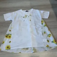 コムサイズム ひまわり柄スカートTシャツ 140