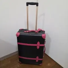 Jewelna Rose トロリーバッグ　スーツケース　キャリーケース ピンク黒のサムネイル