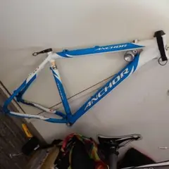 【ブリヂストンアンカー】 トラック用カーボンフレーム 青/白 Mサイズ 競輪 ブリヂストン フレーム・BBセット（メタリックブルー）