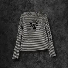 archive skull border T-shirt