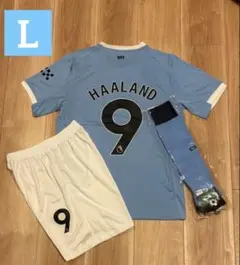 【Lサイズ】ハーランド　PSG 25-26ホーム　シャツ＋パンツ＋ソックスセット