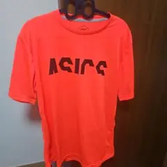 ASICS オレンジ Tシャツ 2XL