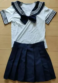 セーラー服上下 白/紺