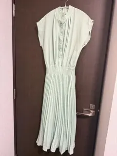 ミントグリーン ノースリーブ ロングワンピース