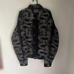 supreme × HYSTERIC GLAMOUR デニムジャケット　ブラック Supreme x Hysteric Glamour Snake Black Denim Jacket
