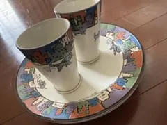 マンハッタナーズの猫と街のイラストの食器セット