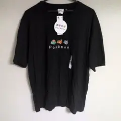 GU ポケモン グラフィックTシャツ ブラック XL