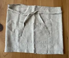 fog linen workショートエプロン ベージュ リトアニア製リネンのサムネイル
