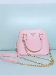 サマンサタバサプチチョイス ベビーピンク ゴールドチェーン ショルダーバッグ