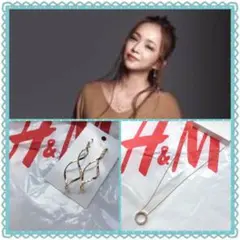 新品★H&M 安室奈美恵 着用 ゴールド ピアス リング ネックレス セットのサムネイル