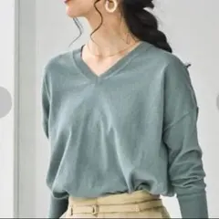 グリーンレーベルリラクシング　グリーン　カシミヤ　ニット