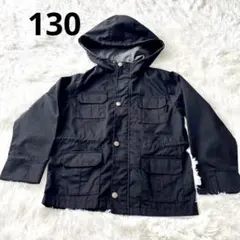 COMME CA ISM 130黒フード付きジャケット