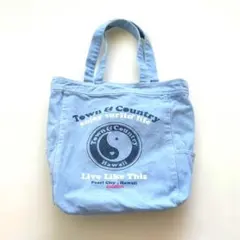 Town & Country トートバッグ 水色　ハワイ