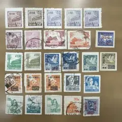 中国 使用済他 普通切手