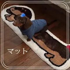 ミニチュアダックス　犬 マット ダックスフンド ラグ