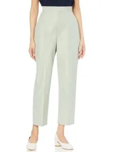 ミラオーウェン　センタープレステーパードドレスパンツ　ミントグリーン