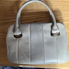 グレー レザーハンドバッグ 中型
