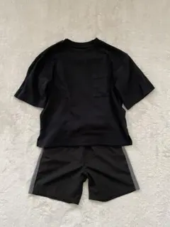 キッズ 半袖Tシャツ ショートパンツ セットアップ ブラック 130