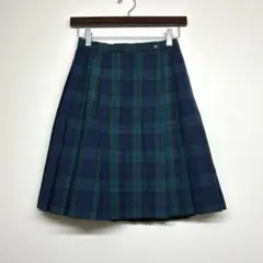 定番　イーストボーイ　チェック柄　巻きスカート風　プリーツ　膝上　日本製