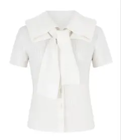 Andwang Statement Ribbon Knit Top グレー andwang Statement Ribbon Knit Top - メルカリ