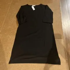 新品GLOBAL WORK ブラック カットソーワンピース M