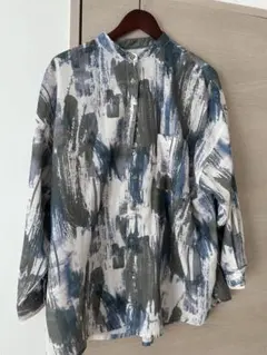 SELECT MOCA 長袖シャツ グレー青パターンのサムネイル