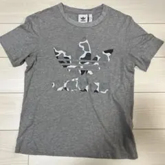 adidas トレフォイル カモフラ Tシャツ グレー J/S