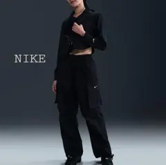 【2025年モデル✨新品未使用】ナイキ　ミッドライズ　カーゴパンツ（L）ブラック