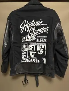 ヒステリック　ダブルライダースデニムジャケット　羊革×ユーズド加工　ヒスガール ヒステリック ダブルライダースデニムジャケット 羊革×ユーズド加工