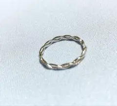 ✨シルバー925製 リング レディースツイスト重ねづけ シンプル 細め21号✨