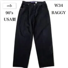 90’s USA製　Levi’s silver tab baggy black