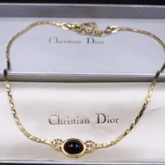 美品❁︎ クリスチャンディオール オニキス ネックレス ヴィンテージ 