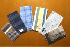 Renoma＆POLO＆FUKUZO＆DAKS等2件 男士手帕六件組