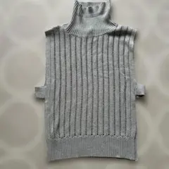 ミズイロインドタートルネック ニットベスト