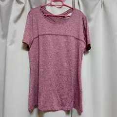 赤 バッククロスデザイン トレーニングトップス XLヨガウェア