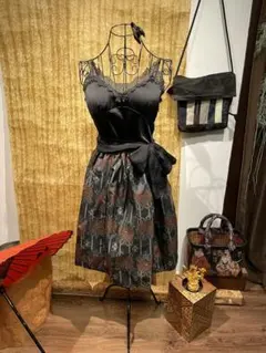 大島紬 リメイクスカート 帯アレンジバックセット