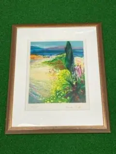 ロイ.ゴンザレス.タボラ ハワイ 絵画 真作 風景画 額装 アート 美術品