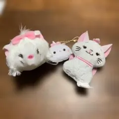 ディズニーストア　おしゃれキャットマリー　ぬいぐるみキーチェーンセット
