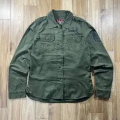 AVIREX レディース ミリタリーシャツ USN カーキ M アメカジのサムネイル