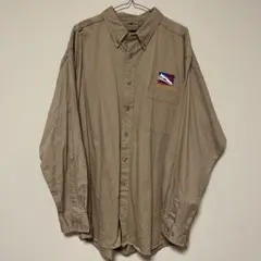 90s 00s アメカジ 古着 スーベニア 刺繍 ボブスレー 長袖シャツ XXL