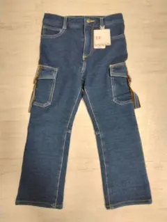 【未使用】DAKS デニム　インディゴ カーゴパンツ110