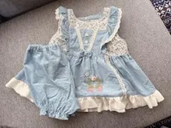 スーリー　秋冬　シャンブレー　いちご刺繍