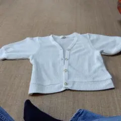 branshes ホワイト カーディガン 半袖