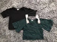 2点セット a.v.v アーヴェヴェ キッズ トップス 110 フリル ボーダー