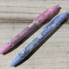 【未使用2本セット】サンスター文具 はなまるおばけ 油性ボールペン